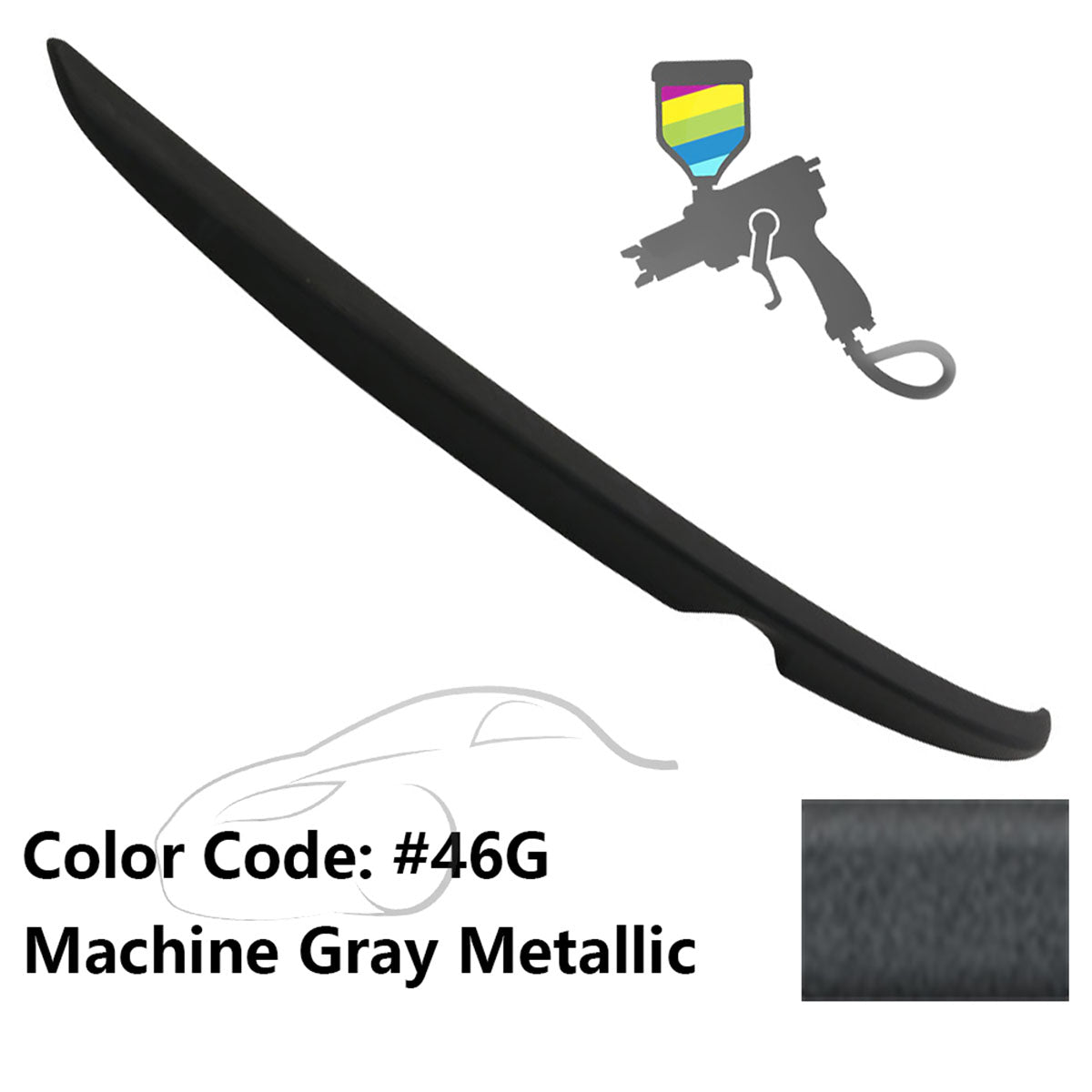 Matte Fits 14-18 Mazda 3 Mazda3 Sedan Flush Factory Trunk Spoiler