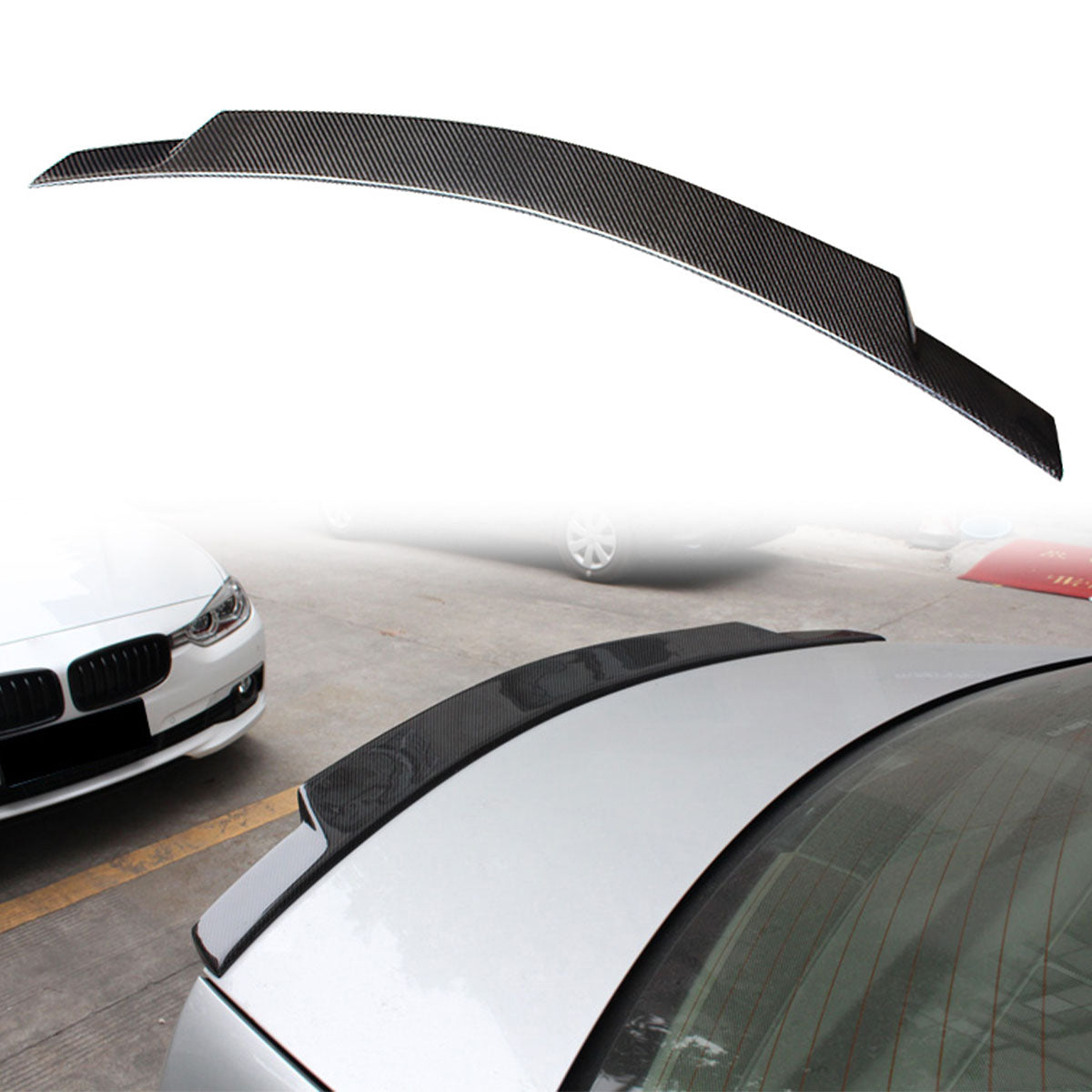 2008-2014 Benz W204 C-Class Coupe C74 Style Trunk Spoiler Carbon Fiber