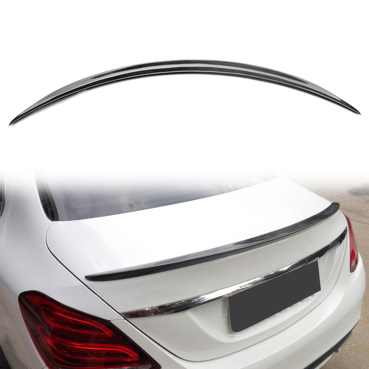 2017-2022 Benz W205 C Class Coupe C63 Style Trunk Spoiler Carbon Fiber