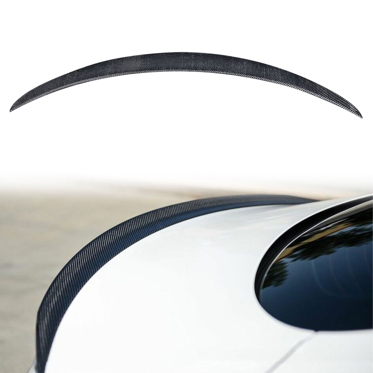 2017-2022 Benz W205 C Class Coupe AMG Style Trunk Spoiler Carbon Fiber