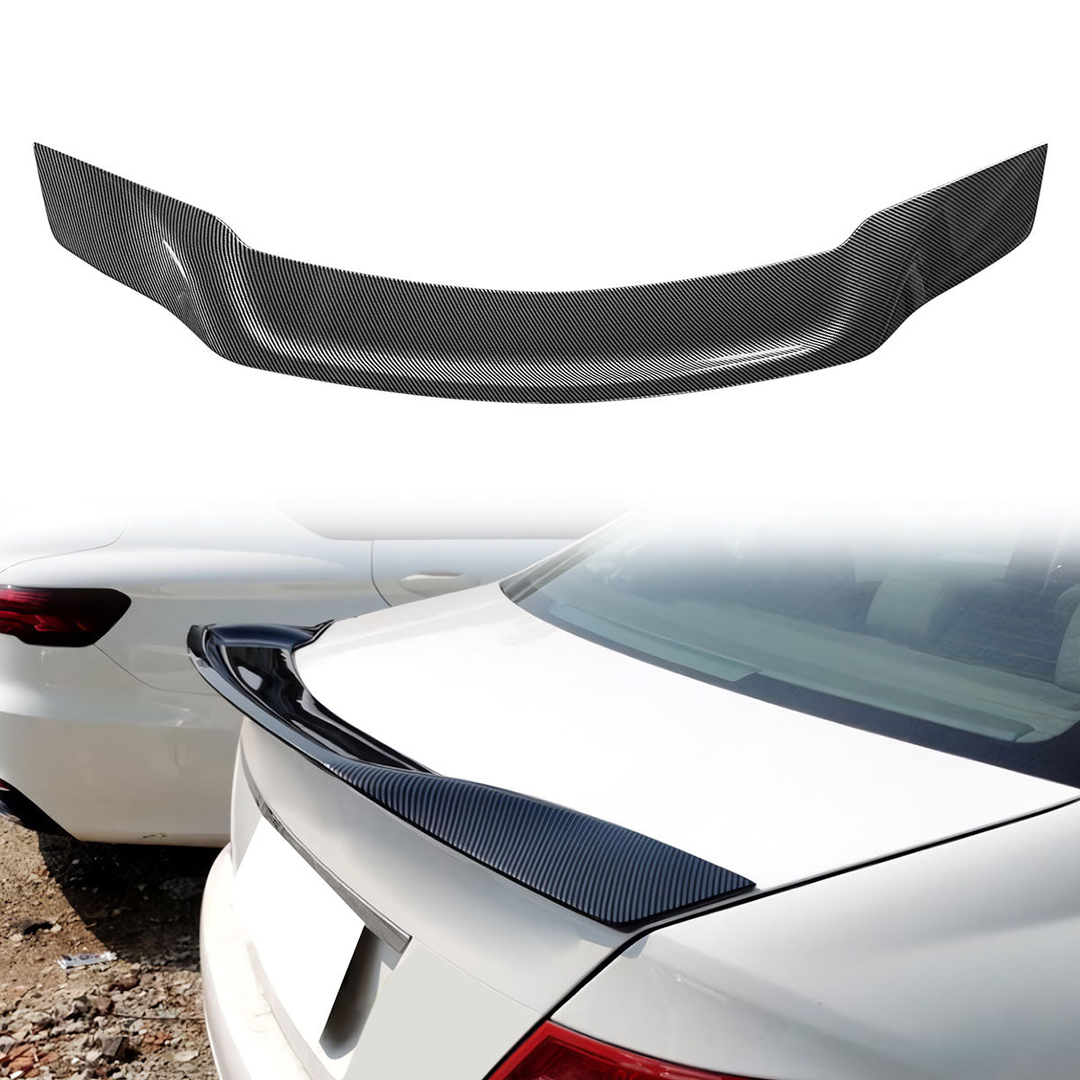 2008-2014 Benz W204 C-Class 4Dr R Style Trunk Spoiler A