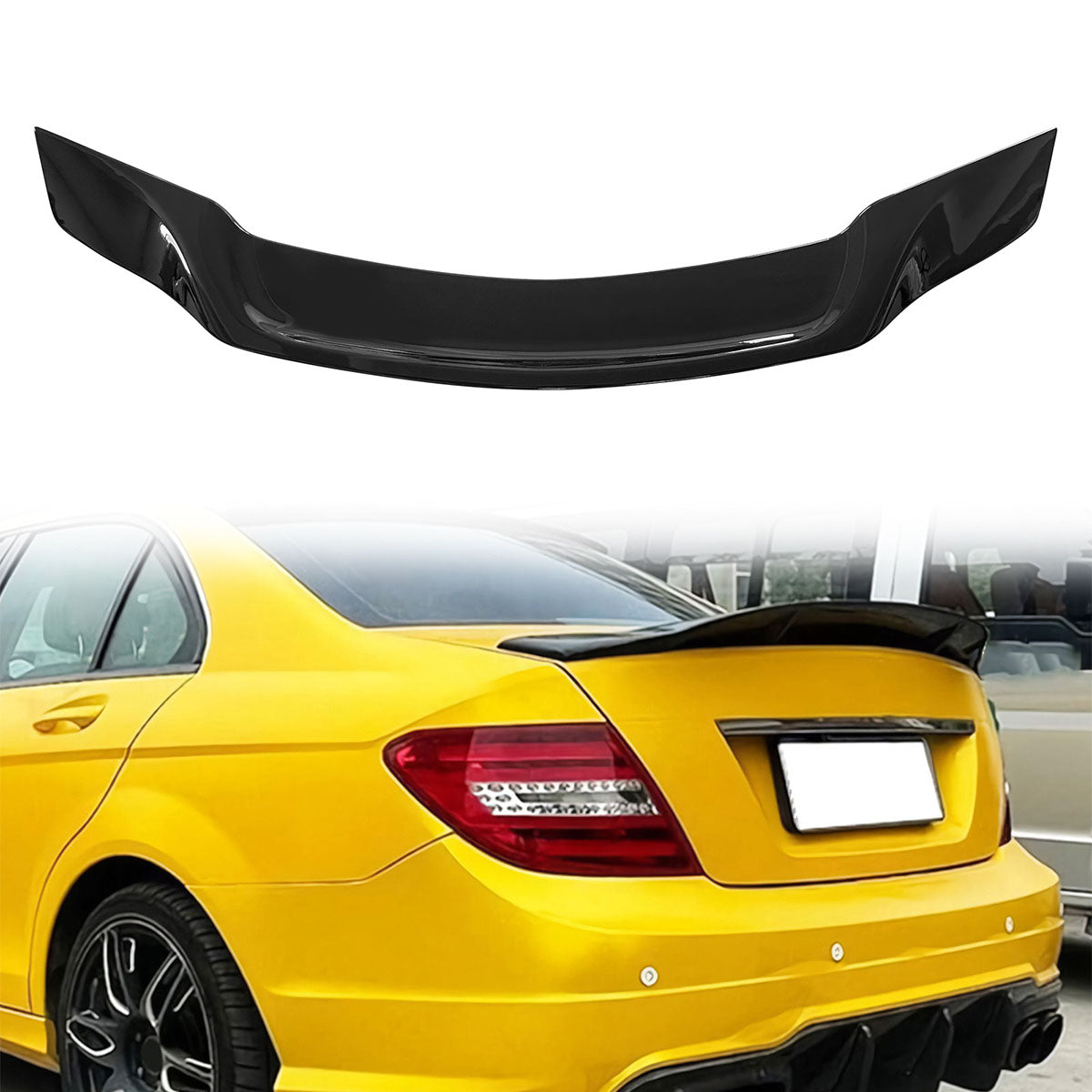 2008-2014 Benz W204 C-Class 4Dr R Style Trunk Spoiler A
