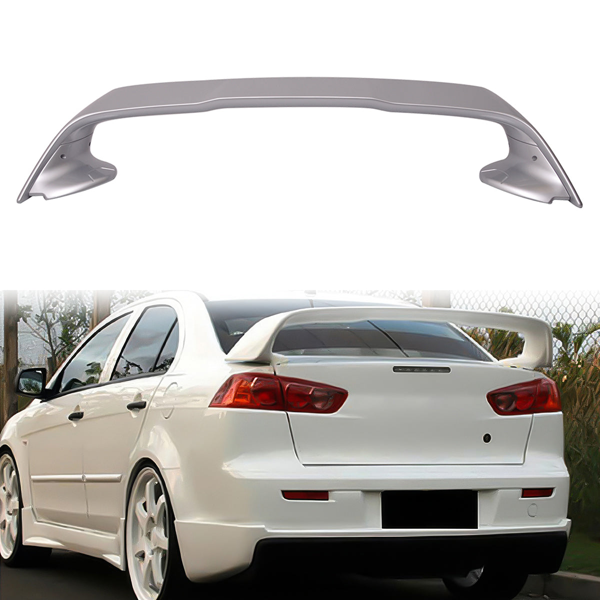 2008-2017 Mitsubishi Lancer Evolution 10 X Trunk Spoiler Wing Lip ABS