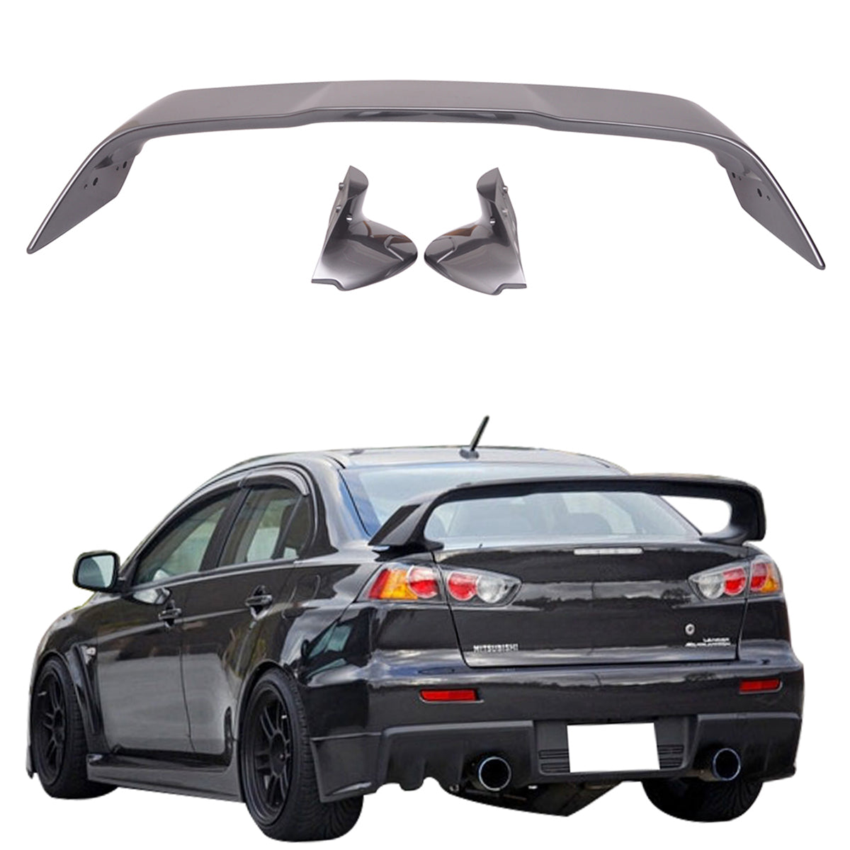 2008-2017 Mitsubishi Lancer Evolution 10 X Trunk Spoiler Wing Lip ABS