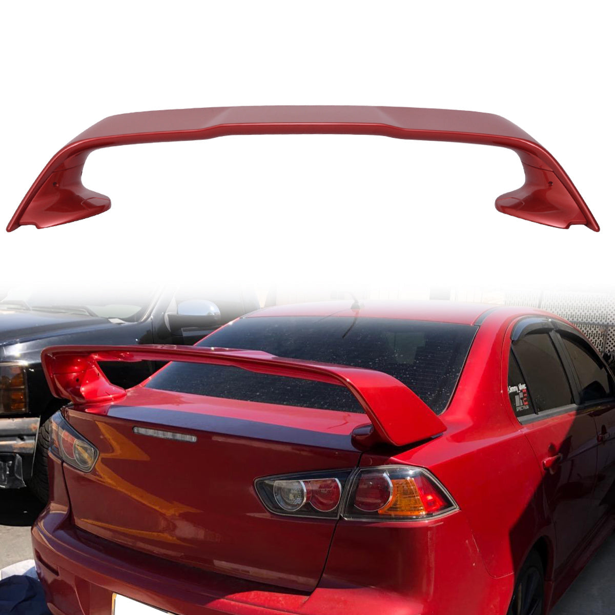 2008-2017 Mitsubishi Lancer Evolution 10 X Trunk Spoiler Wing Lip ABS
