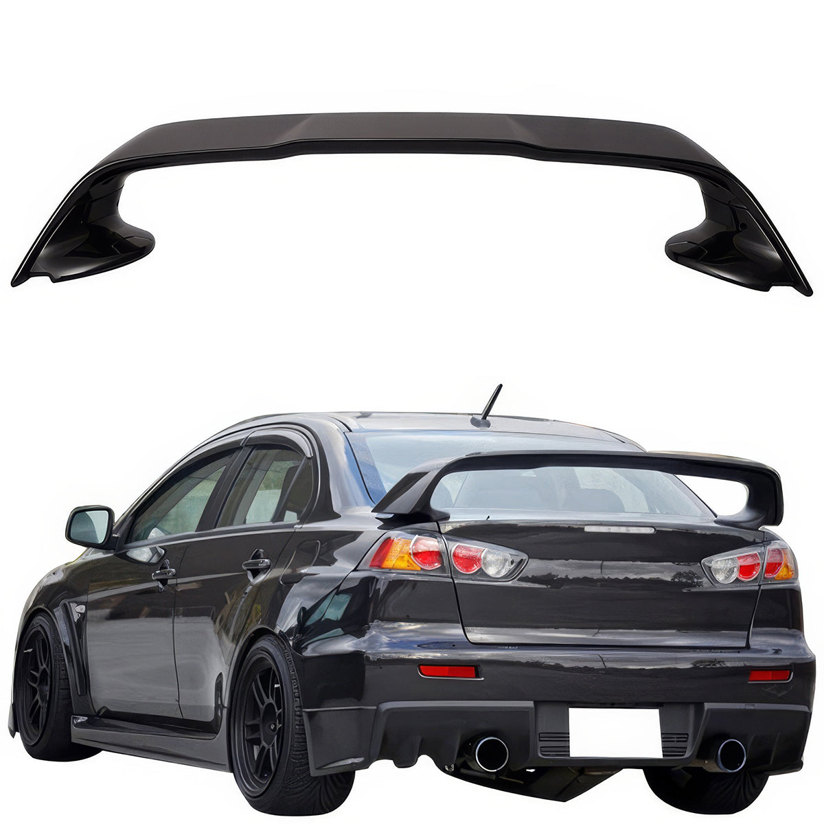 2008-2017 Mitsubishi Lancer Evolution 10 X Trunk Spoiler Wing Lip ABS