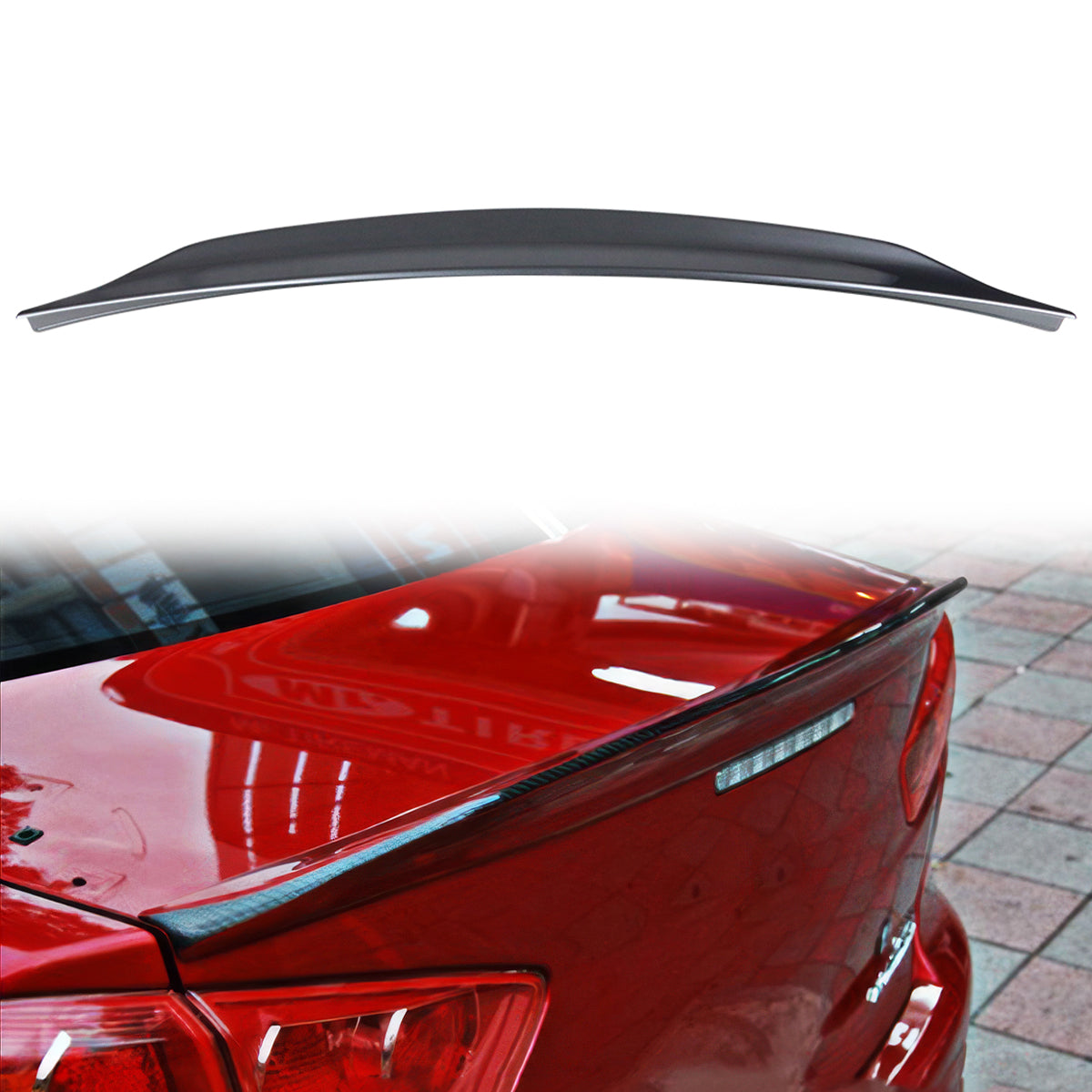 2008-2017 Mitsubishi Lancer EVO X 10 RS Rear Trunk Spoiler ABS