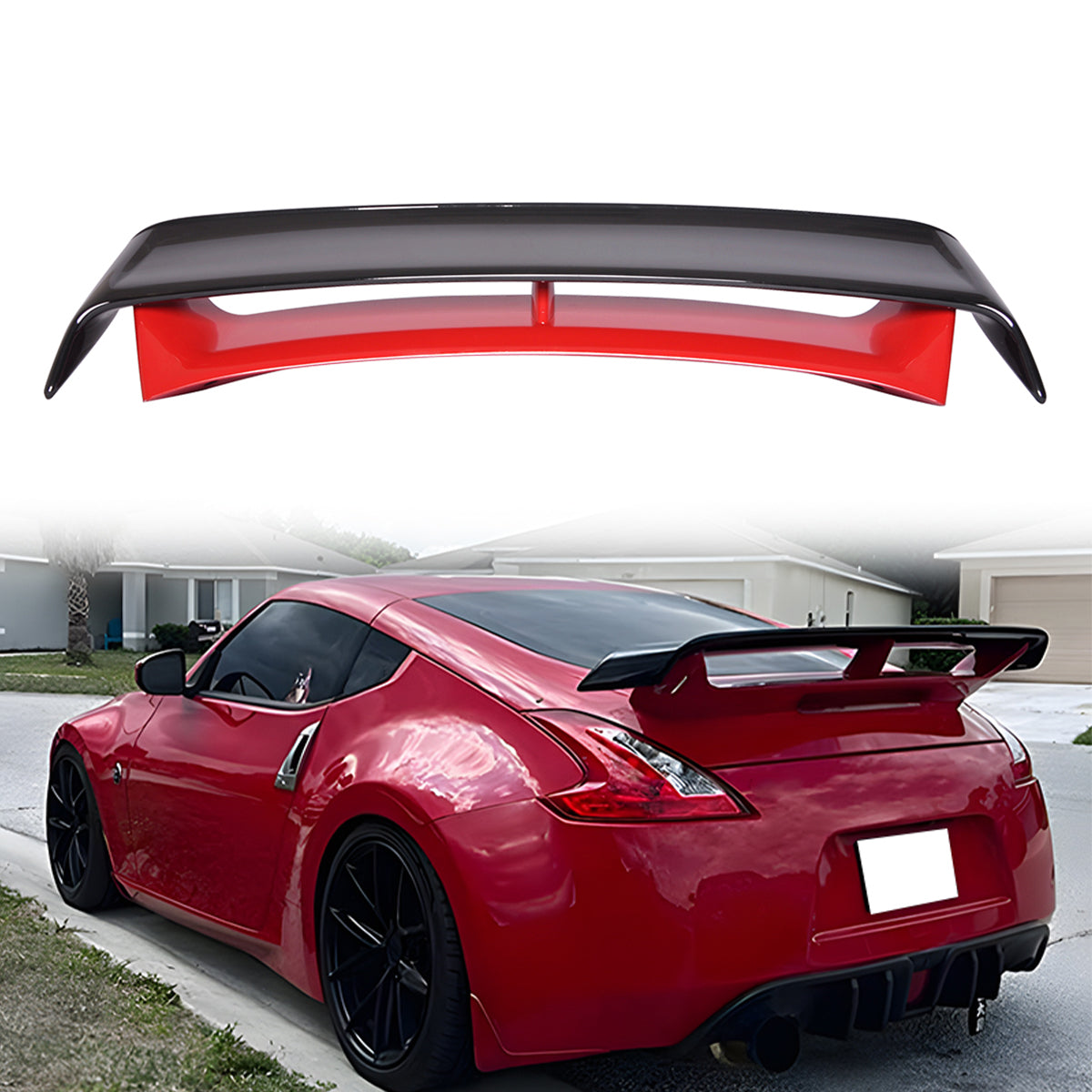 2009-2021 Nissan 370Z Coupe Rear Trunk Spoiler Ducktail Wing Lip ABS