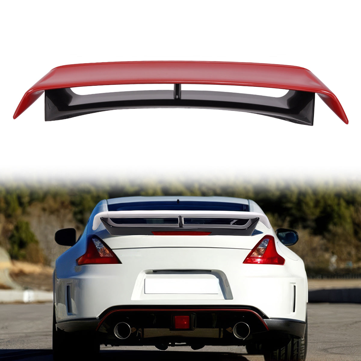 2009-2021 Nissan 370Z Coupe Rear Trunk Spoiler Ducktail Wing Lip ABS