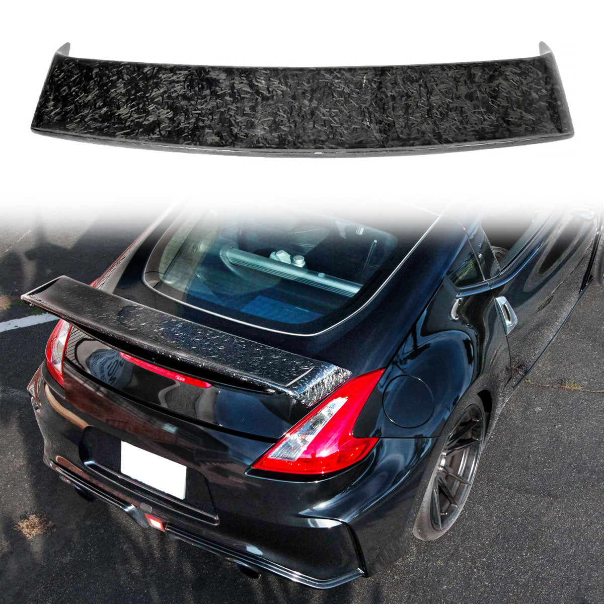 2009-2021 Nissan 370Z Coupe Rear Trunk Spoiler Ducktail Wing Lip ABS