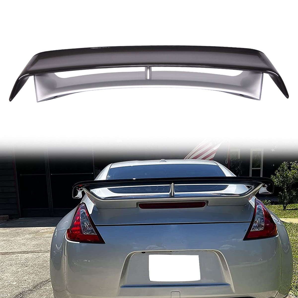2009-2021 Nissan 370Z Coupe Rear Trunk Spoiler Ducktail Wing Lip ABS