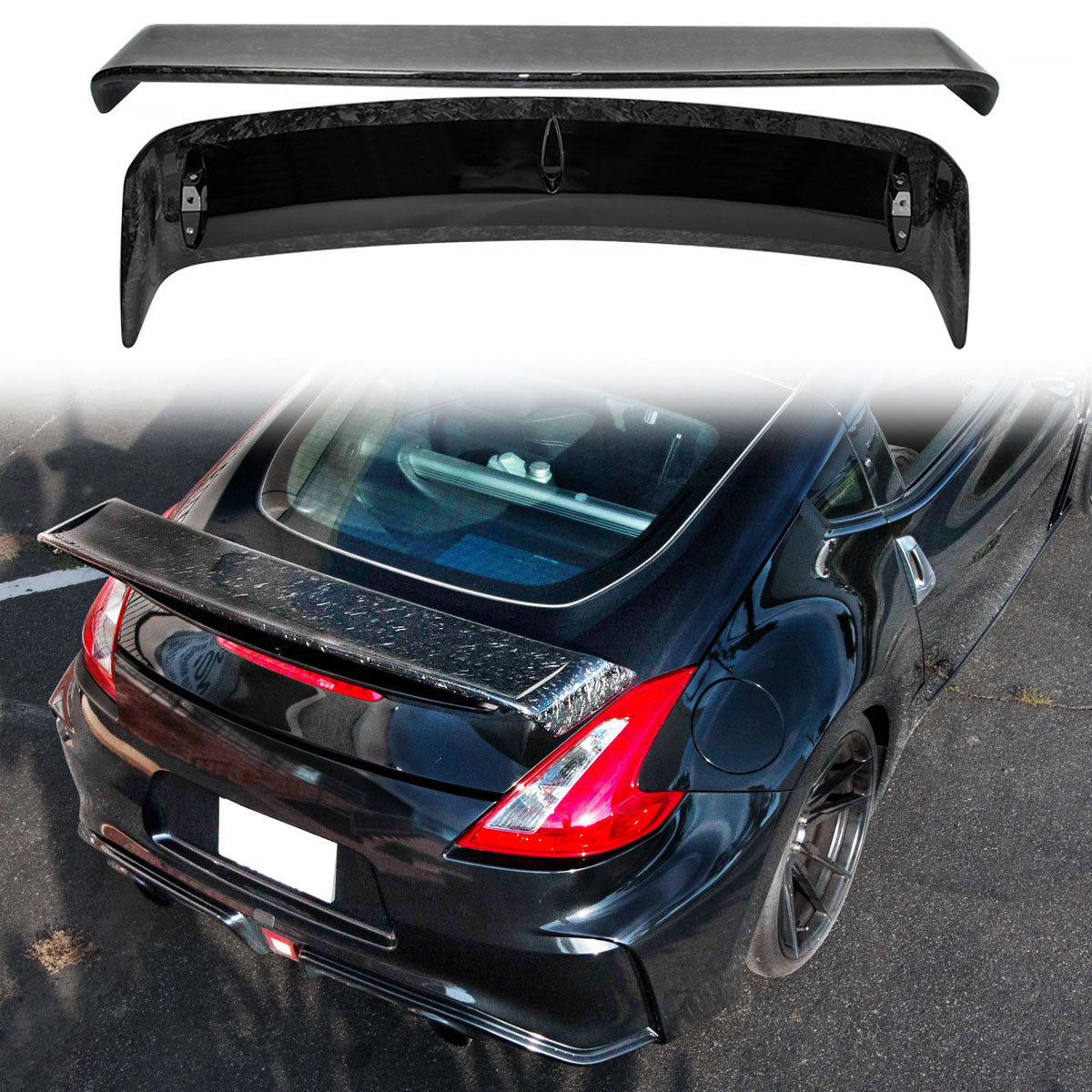 2009-2021 Nissan 370Z Coupe Rear Trunk Spoiler Ducktail Wing Lip ABS