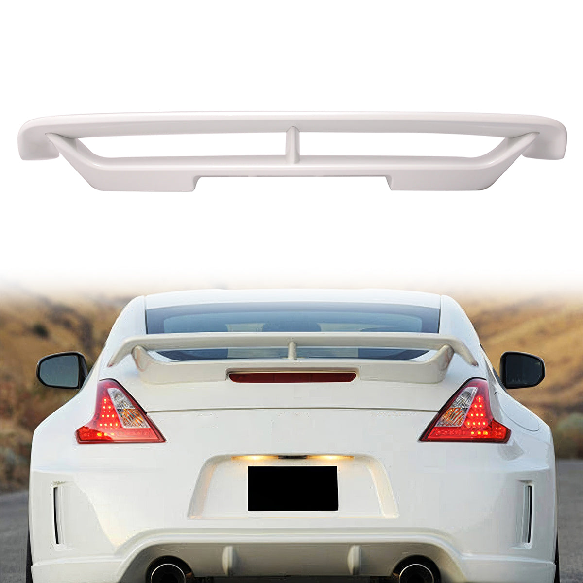 2009-2021 Nissan 370Z Coupe Rear Trunk Spoiler Ducktail Wing Lip ABS