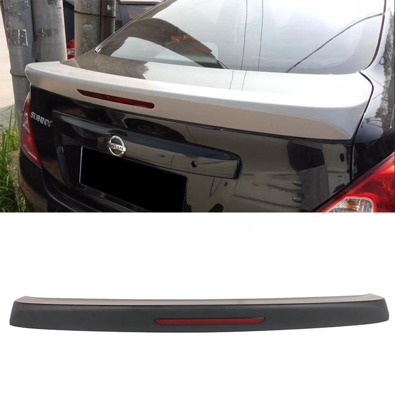 2012-2019 Nissan Versa 4 Door Matte Black Rear Spoiler Wing ABS