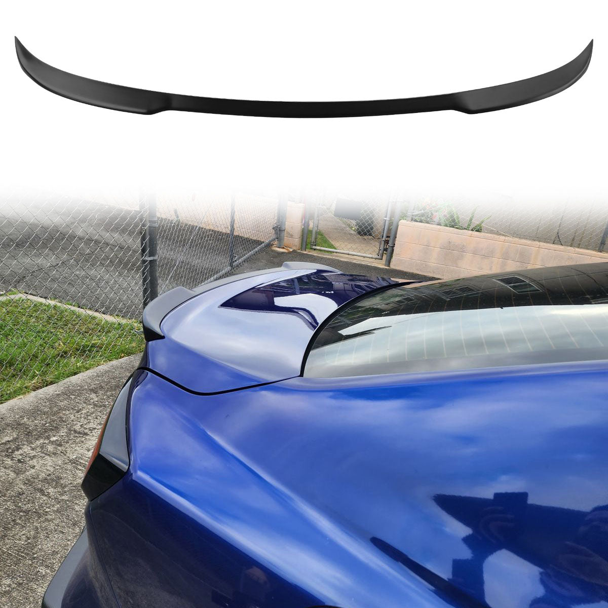 2022-2025 Subaru WRX D Style Unpainted Black Rear Trunk Spoiler ABS