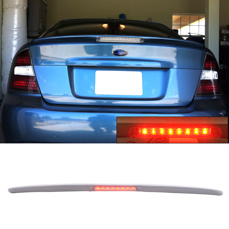 05-09 Subaru Legacy Sedan Black Rear Spoiler Wing LED Brake Light FRP