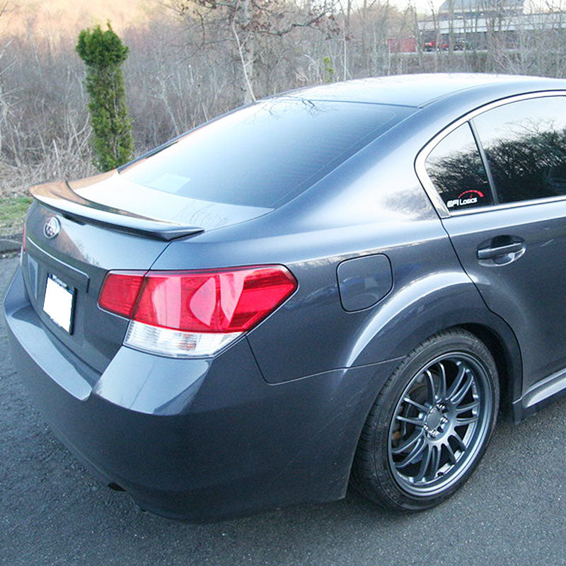 10-14 Subaru Legacy Sedan Black Rear Spoiler Wing LED Brake Light FRP