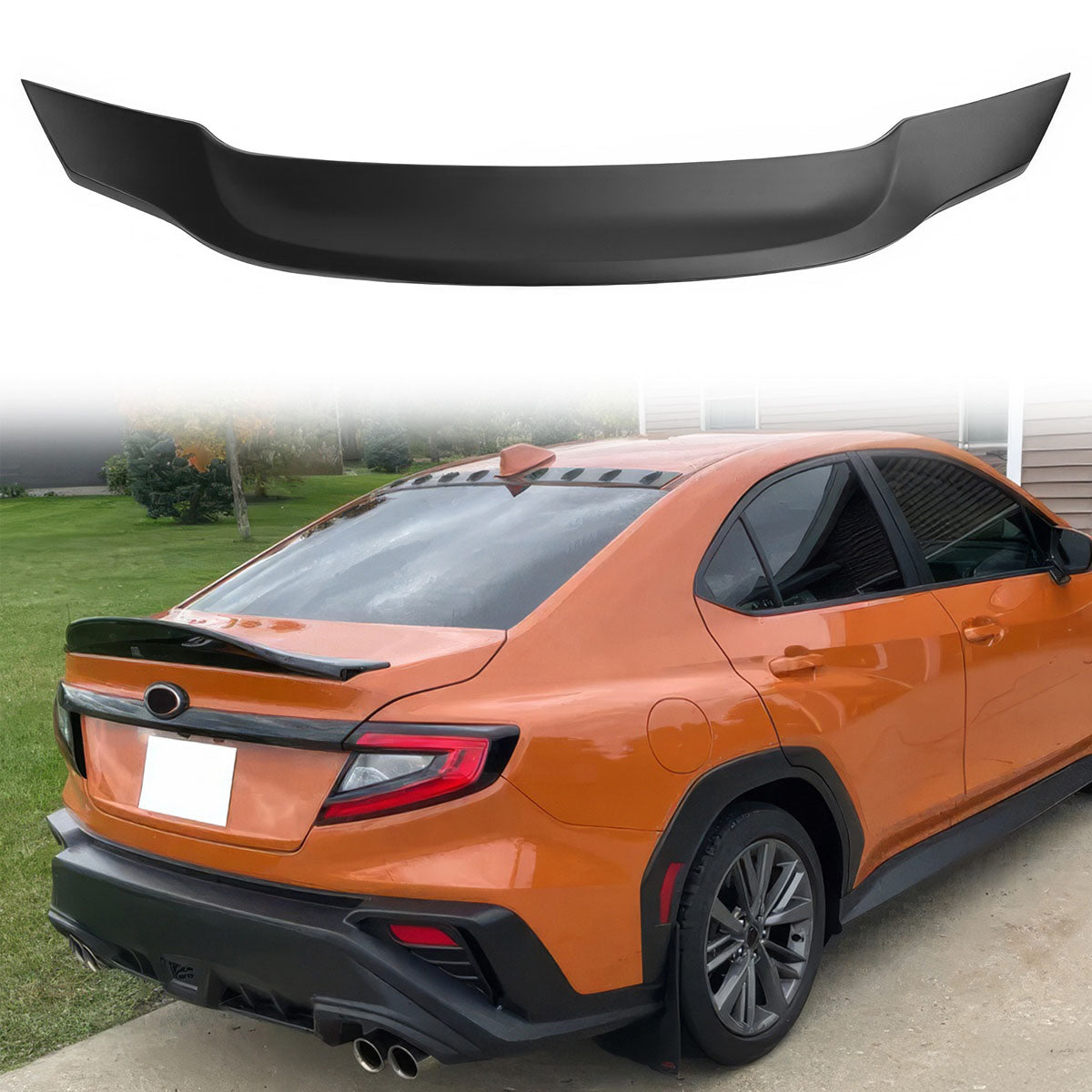 2022-2025 Subaru WRX R Style Matte Black Rear Trunk Spoiler ABS