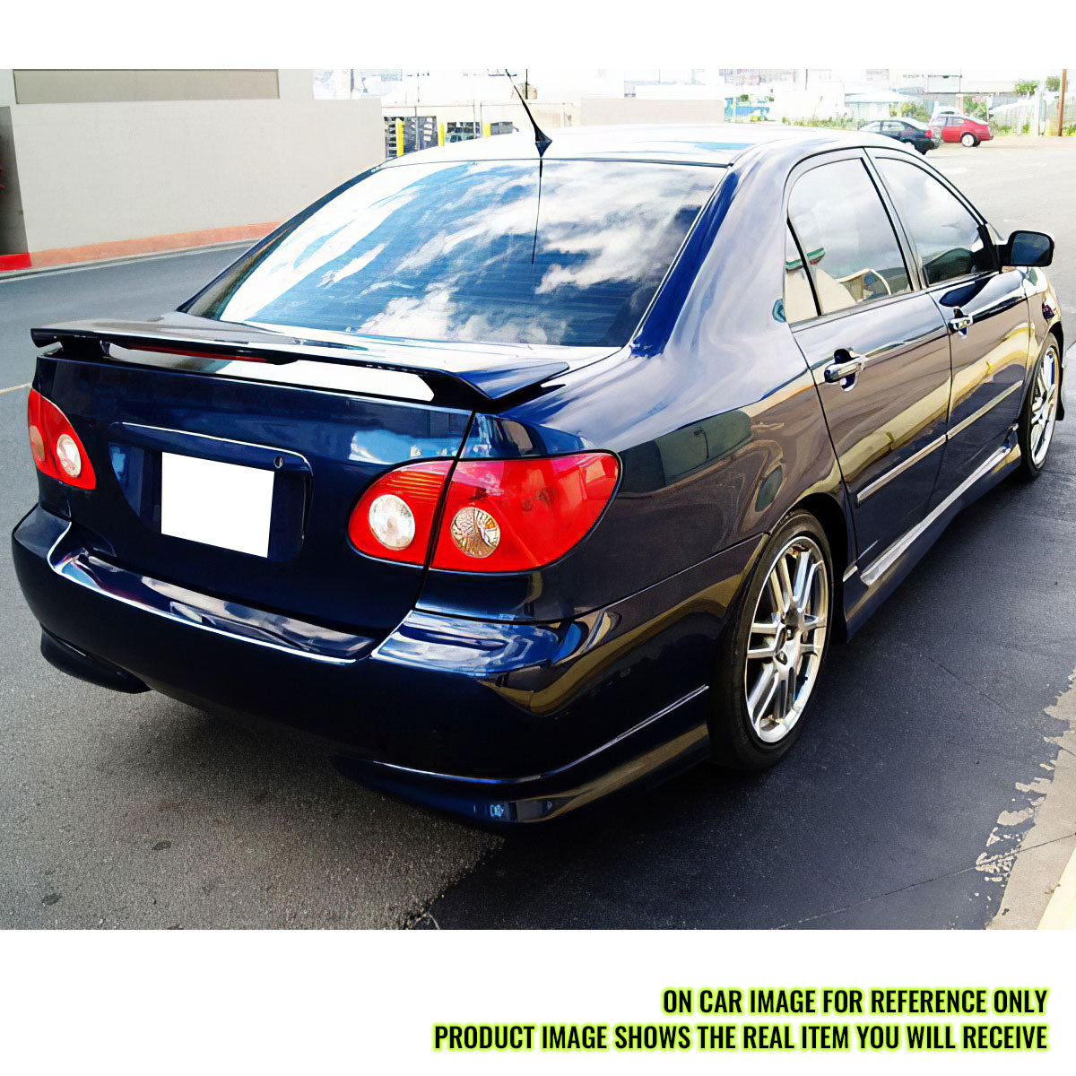 03-08 Toyota Corolla OE Style Matte Black Rear Spoiler Wing LED Brake