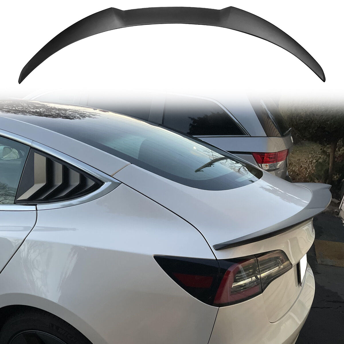 2017-2023 Tesla Model 3 IKON Style Rear Trunk Spoiler Wing ABS