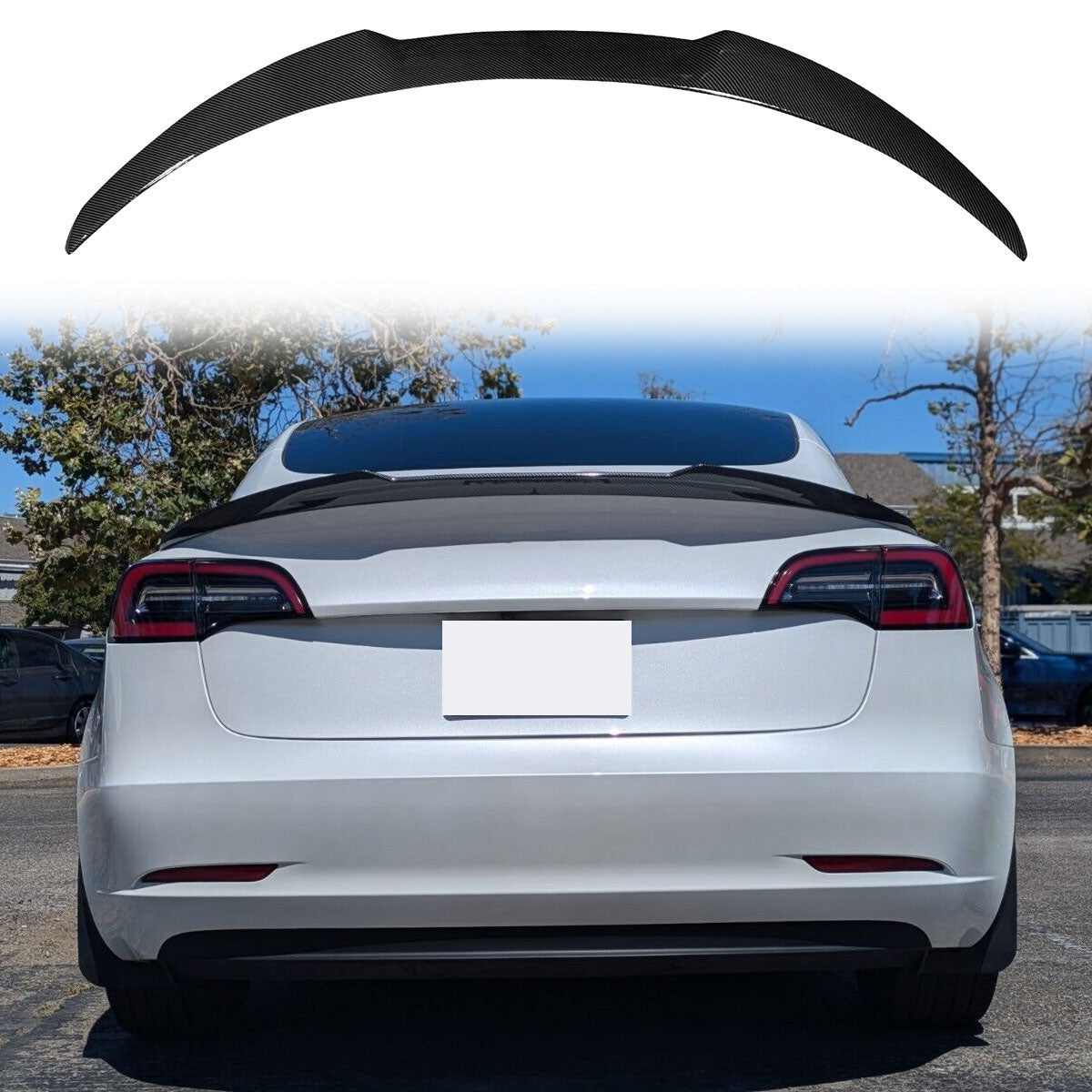 2017-2023 Tesla Model 3 IKON Style Rear Trunk Spoiler Wing ABS