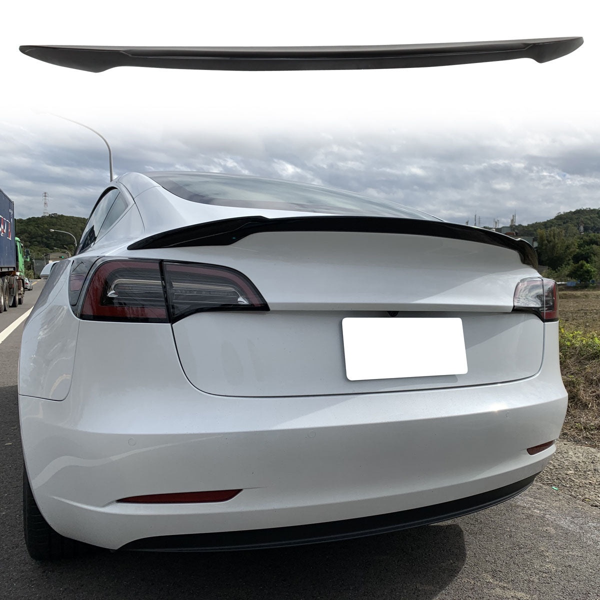 2017-2023 Tesla 3 Sedan 4-Door IKON V Trunk Spoiler ABS
