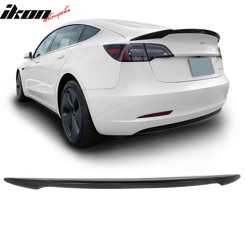2017-2023 Tesla 3 Sedan 4-Door IKON V Trunk Spoiler ABS