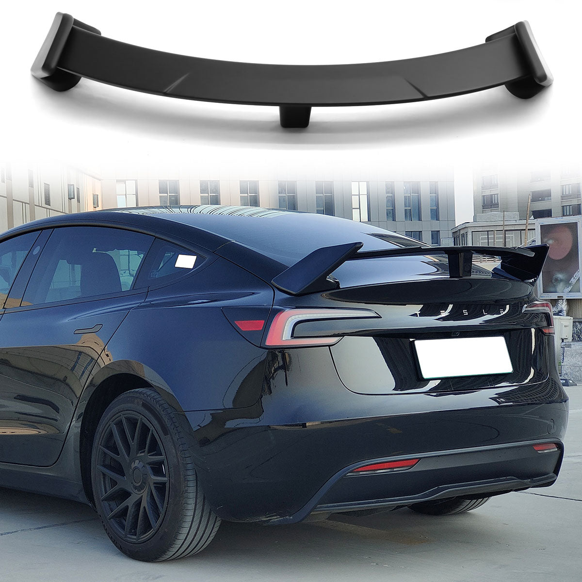 2017-2024 Tesla Model 3 GT Style Matte Black Rear Trunk Spoiler ABS