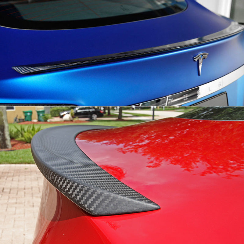 2012-2025 Tesla Model S Factory Style Carbon Fiber Trunk Lip Spoiler W