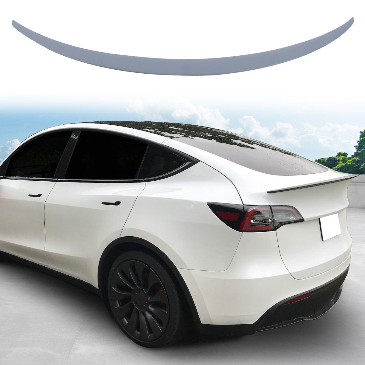 2020-2024 Tesla Model Y OE Style Unpainted Rear Trunk Spoiler Wing ABS