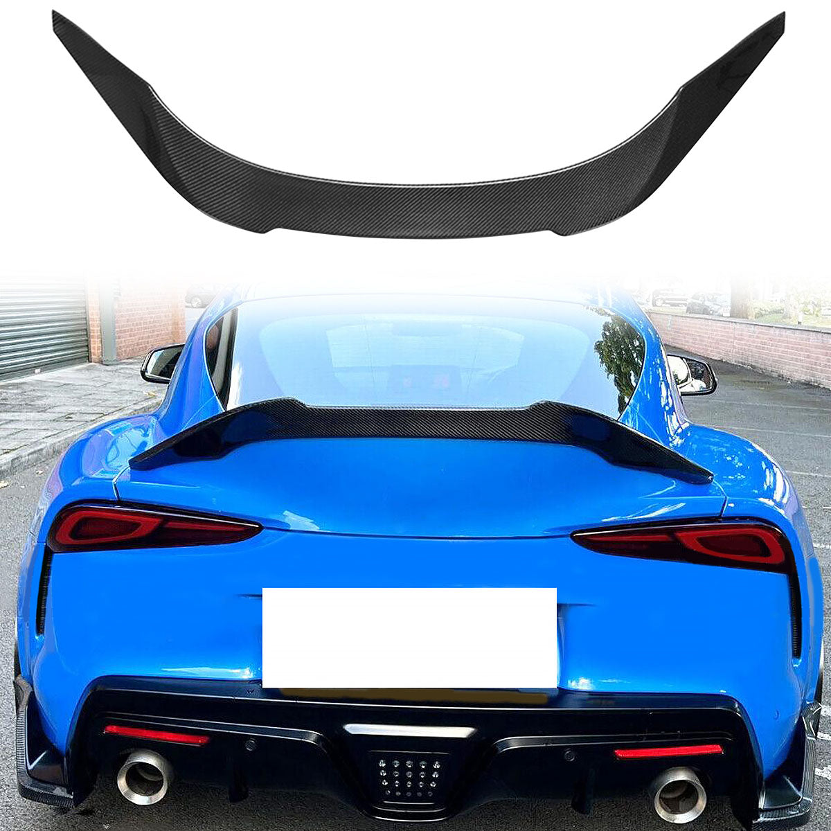 2020-2025 Toyota GR Supra A90 V Style Trunk Spoiler Gloss Carbon Fiber