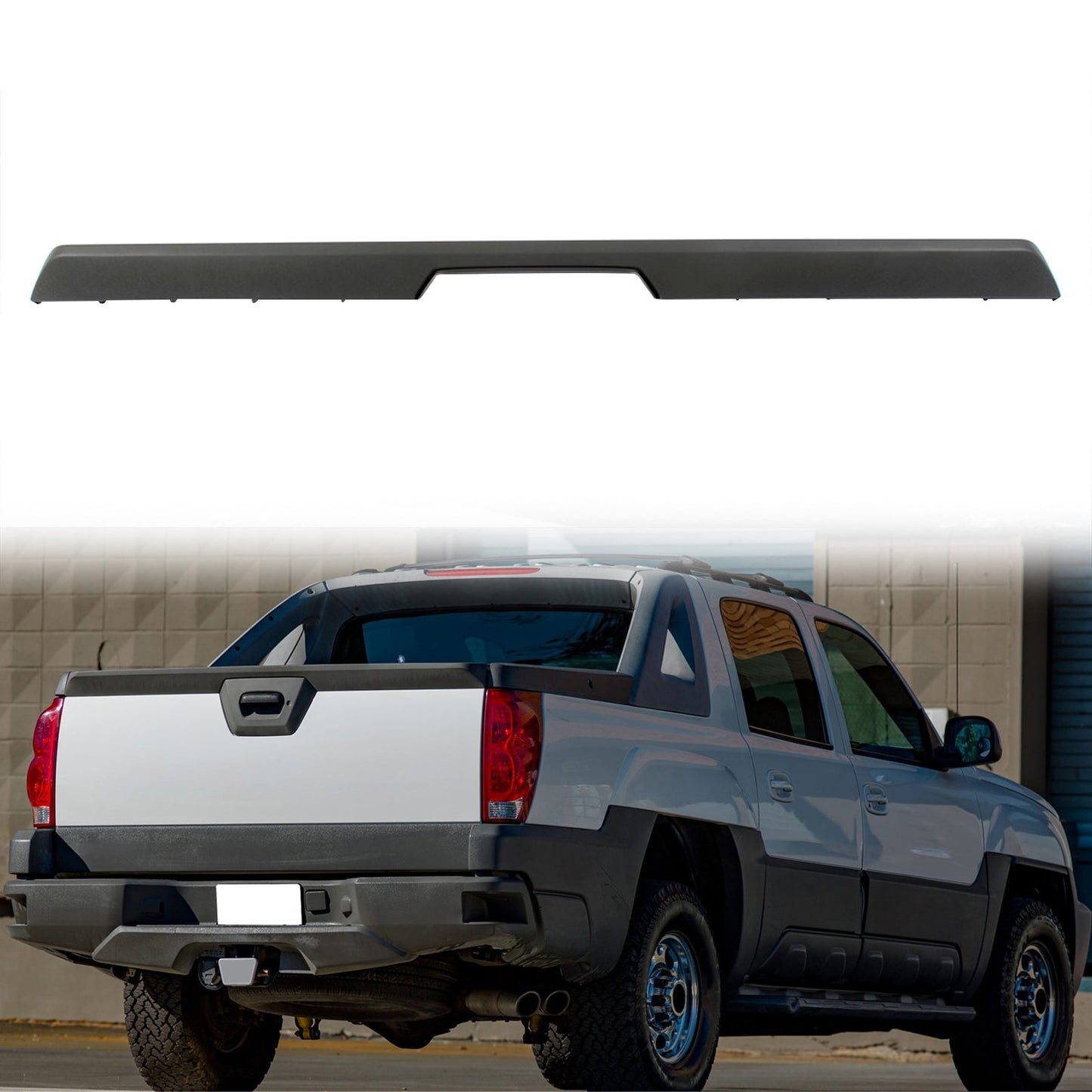 2002 Chevy Avalanche 1500/2500 Tailgate Molding Cap Spoiler PP