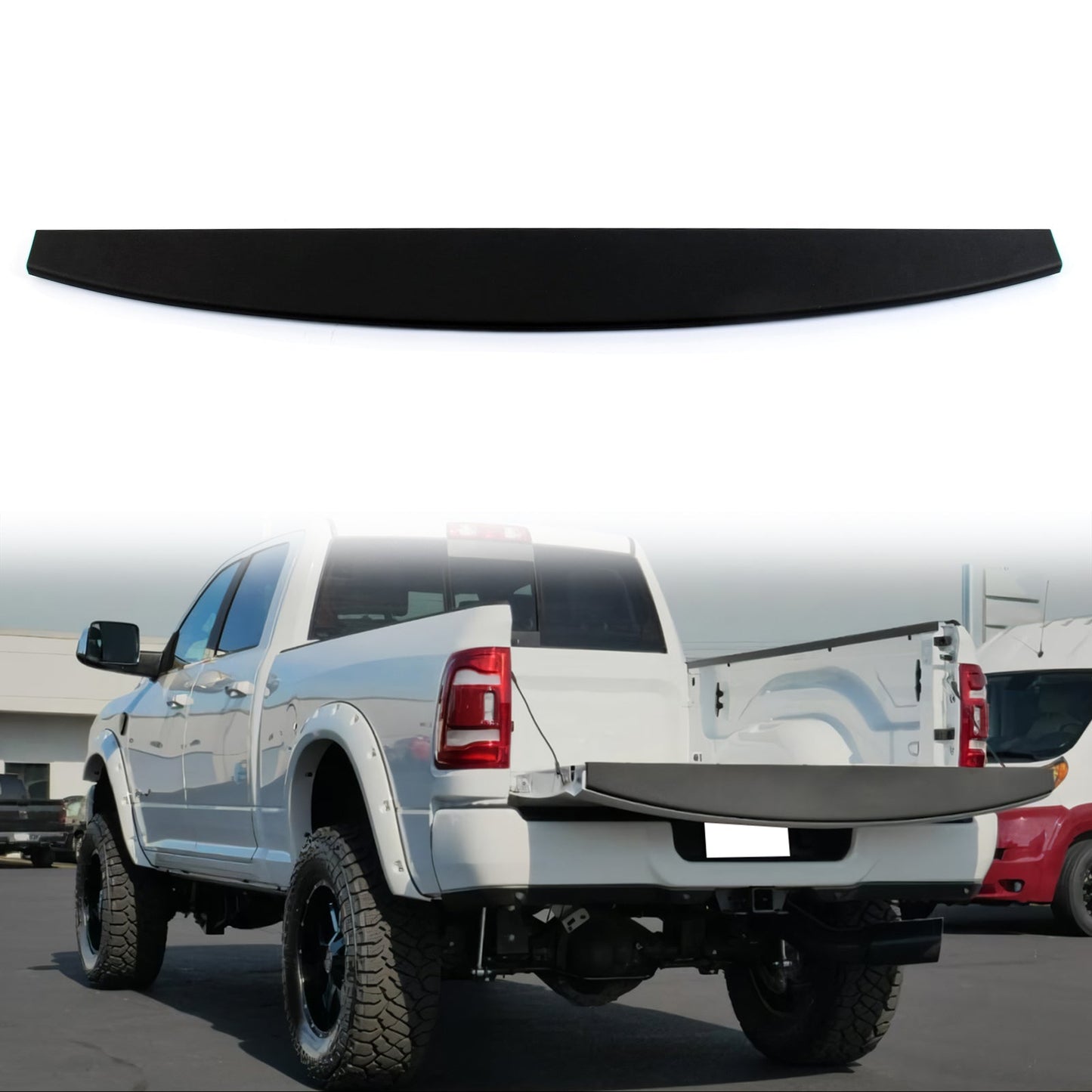 2019-2025 Ram 2500 3500 Tailgate Molding Cap Top Protector Spoiler Cover PP