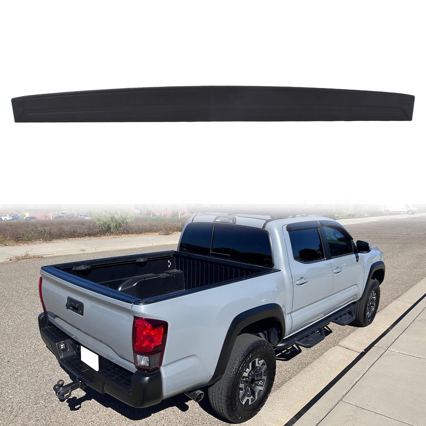2016-2023 Toyota Tacoma Tailgate Molding Cap Spoiler Matte Black PP
