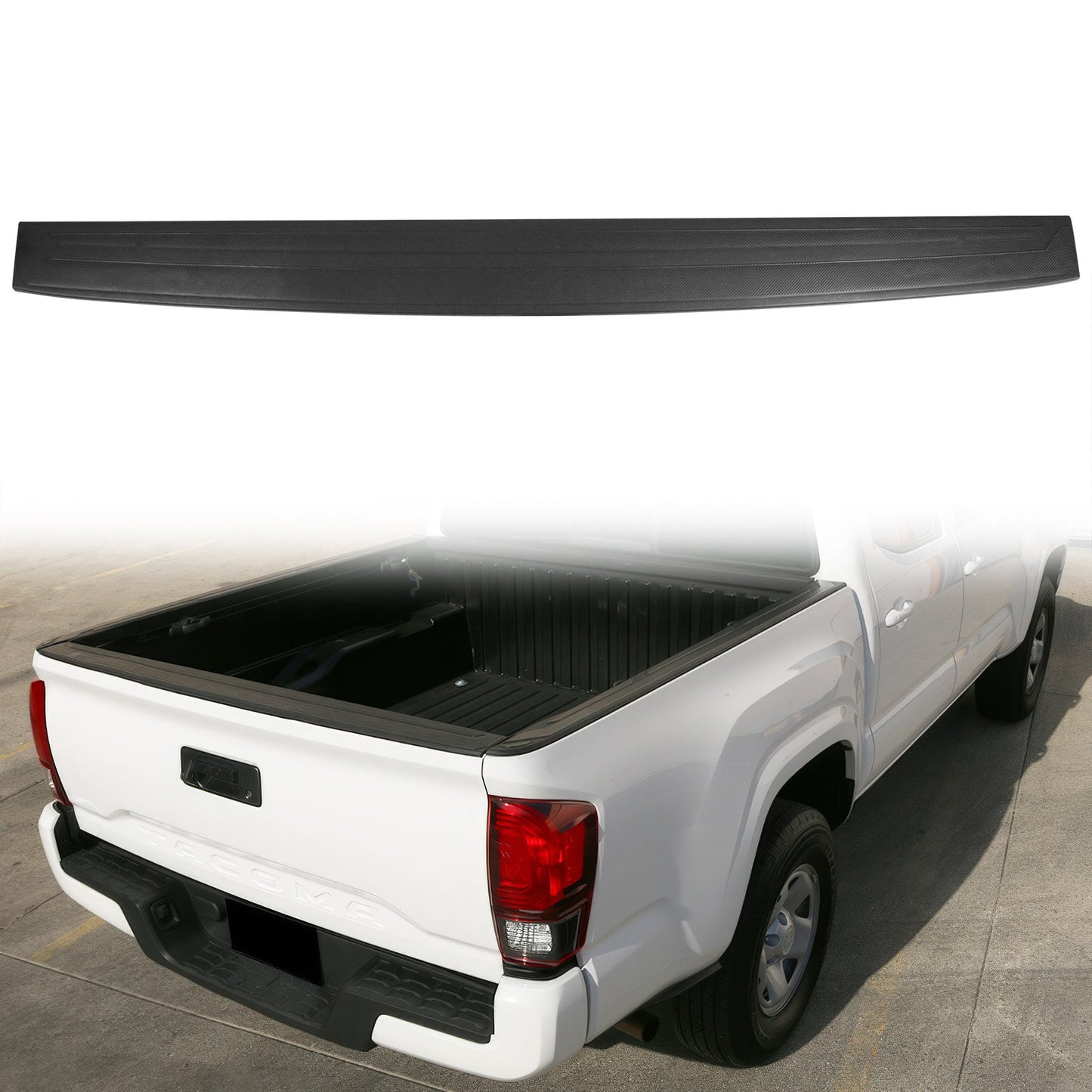2016-2023 Toyota Tacoma Pickup Black Trunk Tailgate Molding Cover PP