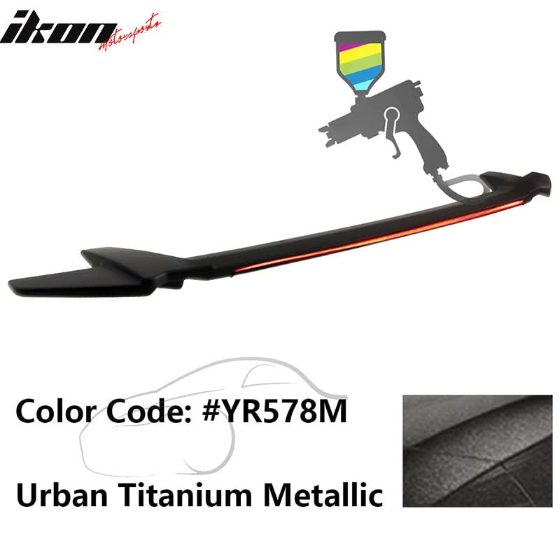 2016-2021 Honda Civic Sedan Long LED Style Trunk Spoiler Wing Lip ABS
