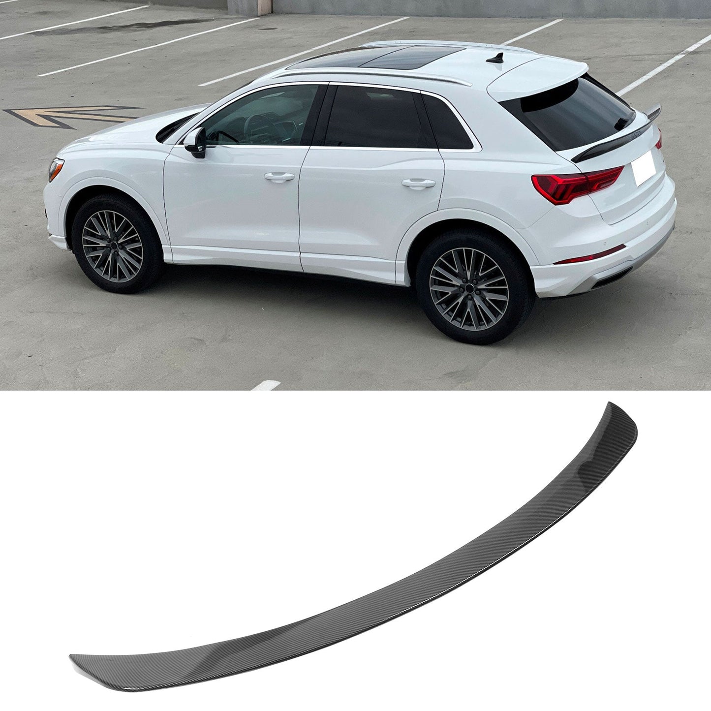 2019-2024 Audi Q3 IKON Style Car Rear Wing Spoiler ABS