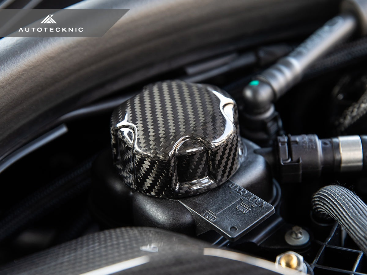 AutoTecknic Dry Carbon Charge Cooler Tank Cap Cover - F06/ F12/ F13 M6