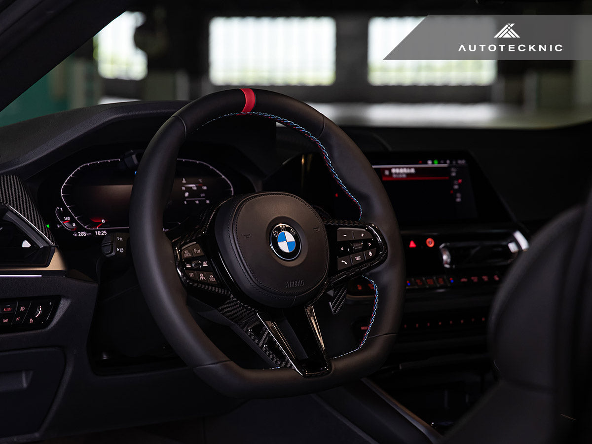 AutoTecknic LCI Carbon Steering Wheel Trim - G22/ G26 4-Series 2025-Up