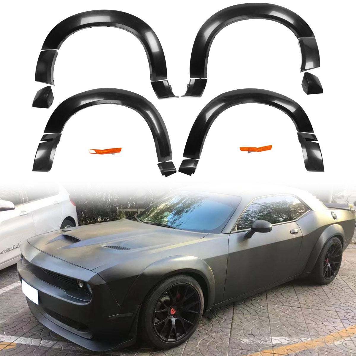 2015-2023 Dodge Challenger Hellcat Model Demon Style Fender Flares PP
