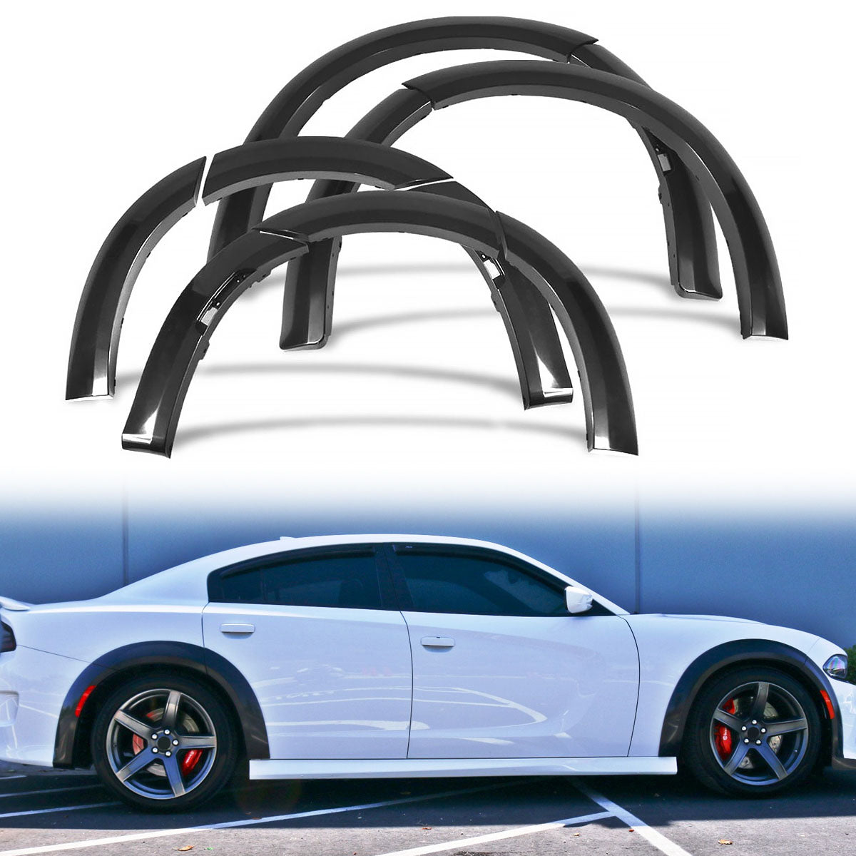2015-2023 Dodge Charger Redeye Style Front& Widebody Rear Fender Flare