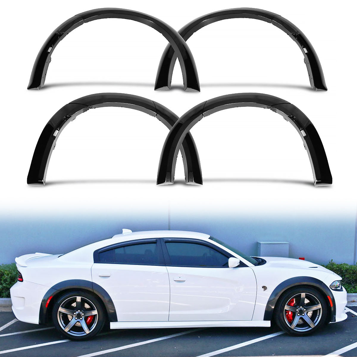 2015-2023 Dodge Charger Redeye Style Front& Widebody Rear Fender Flare