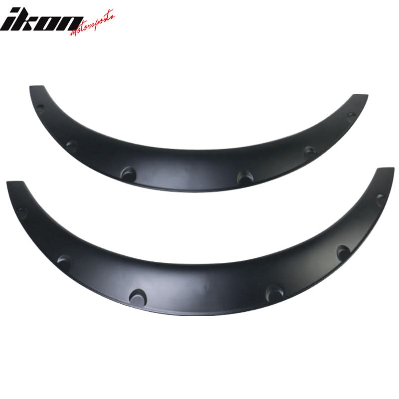 Universal Matte Black 2PCS 50mm Thickness Fender Flares Wheel Cover PU