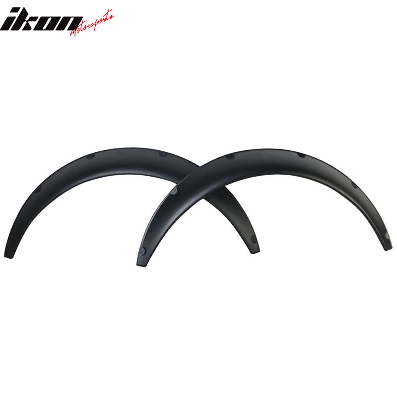Universal Matte Black 2PCS 70mm Thickness Rear Fender Flares PU