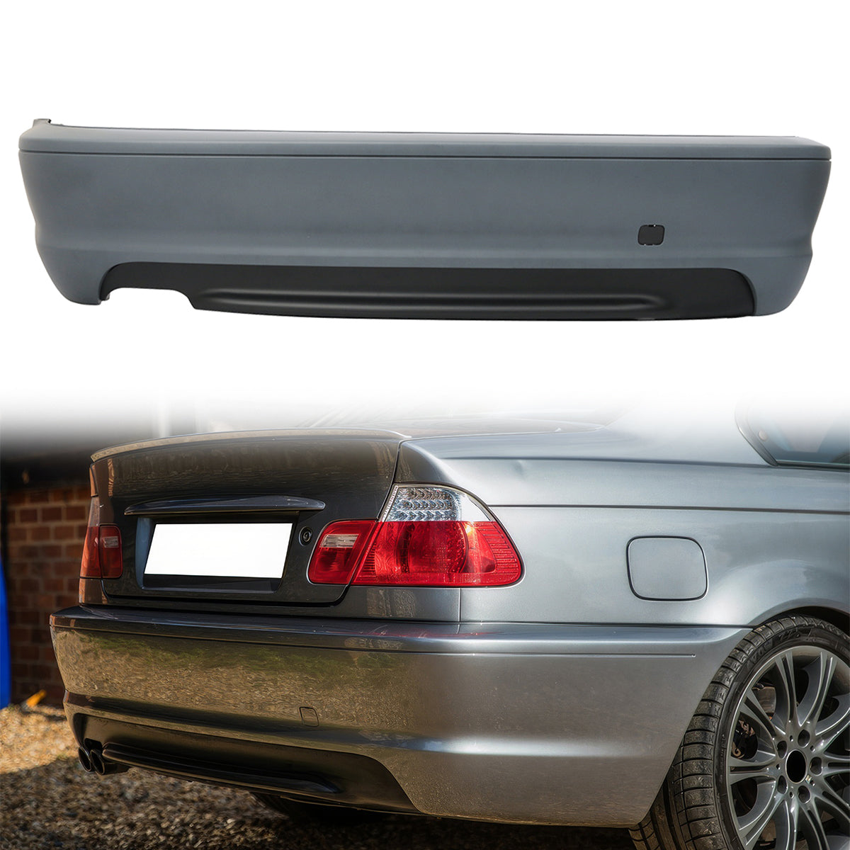 2000-2006 BMW E46 3-Series Coupe 2Dr MT M Sport Rear Bumper Cover PP