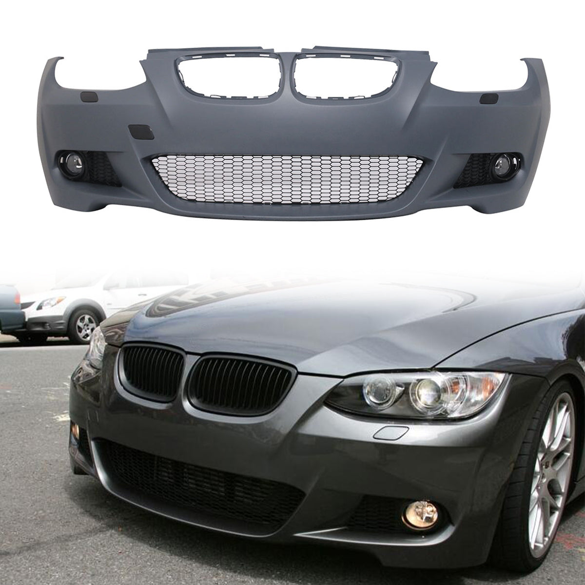 2007-2010 E92 E93 Pre-LCI M-T Msport Front Bumper Cover + Foglamp
