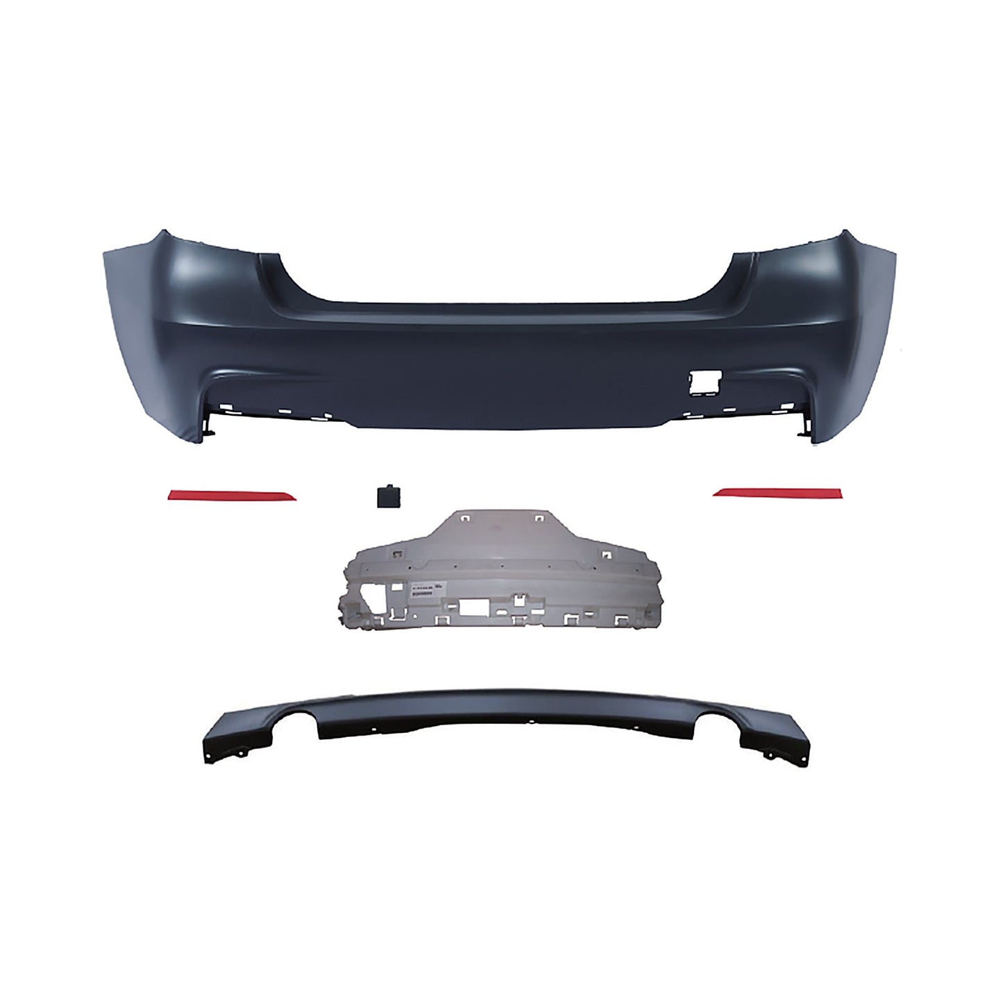 2012-2018 BMW F30 M-Tech Rear Bumper 335i Single Muffler Twin Outlet