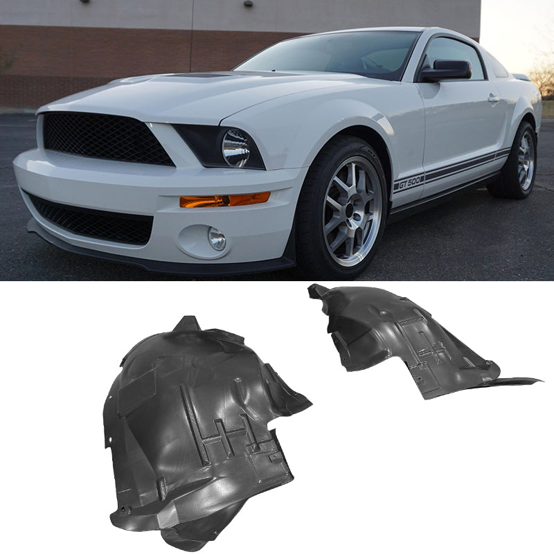 2007-2009 Ford Mustang GT500 OE Style Fender Liners Splash Shield Pair