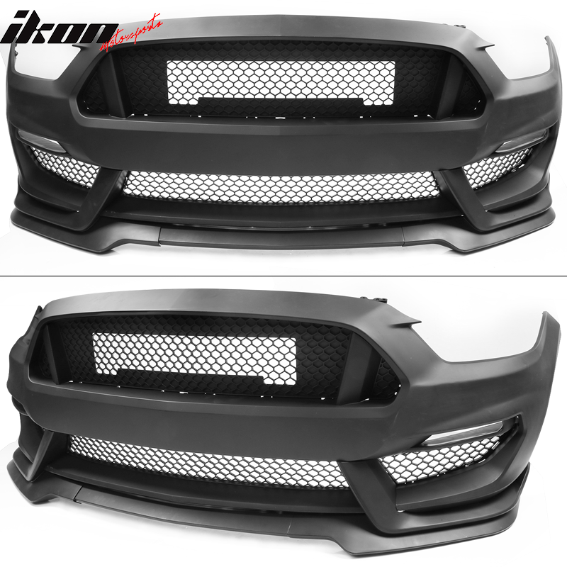 2015-2016Â Ford Mustang GT350 Black Front Rear Bumper Conversion PP