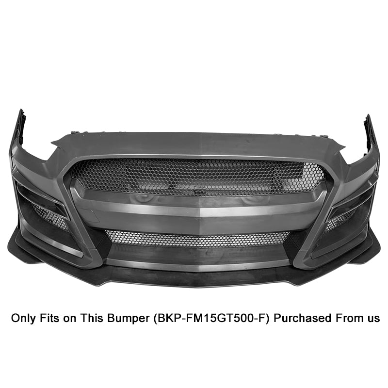 2015-2017 Ford Mustang GT500 Style Unpainted Black Front Bumper Lip PP